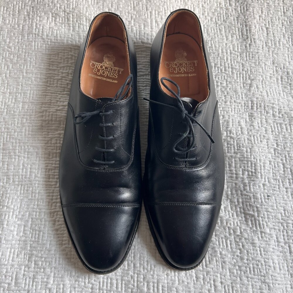 Crockett & Jones, Connaught cap-toe oxfords, Black (size 11.5)